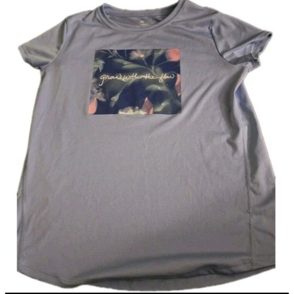 Girls Sz XL 14/16 Blue Floral Target All-in-Motion shirt: pre-owned